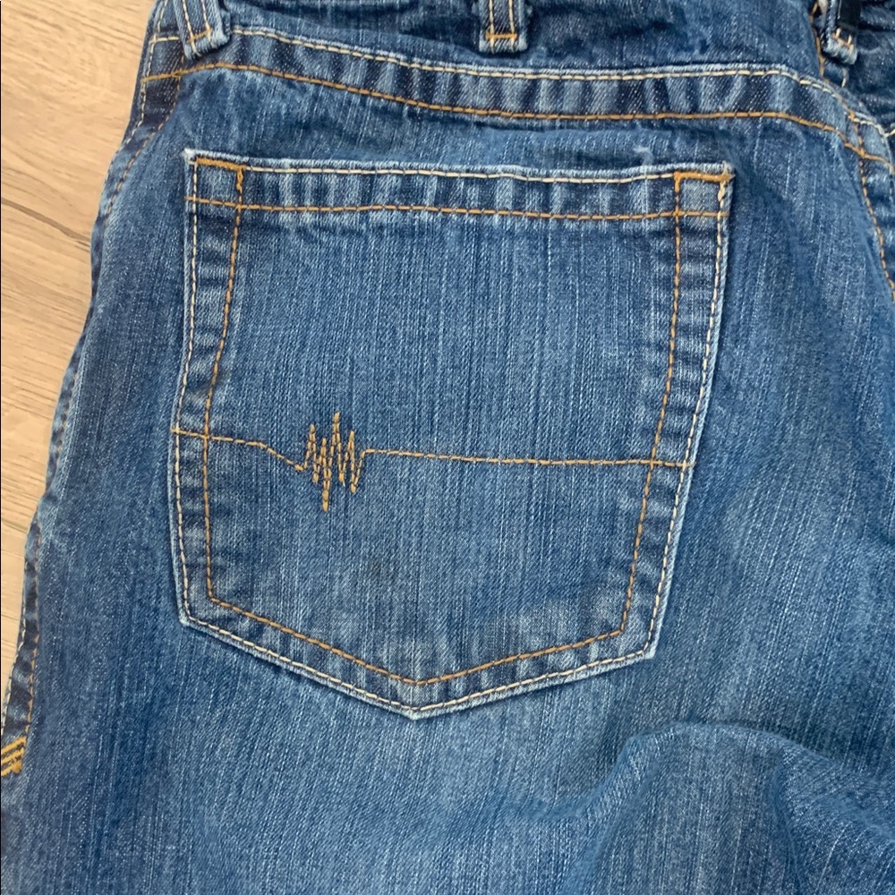 Ariat Men's 38/30 FIRE RESISTANT LowRise M4 Boot Blue Jeans - Picture 5 of 12